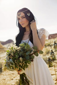 Bohemian glam bridal makeup